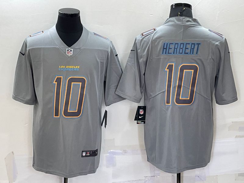 Men Los Angeles Chargers #10 Herbert Grey 2022 Nike Limited Vapor Untouchable NFL Jerseys